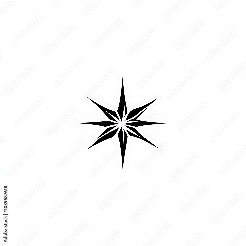 A black and white illustration of a starburst shape. A black and white illustration of a starburst shape.