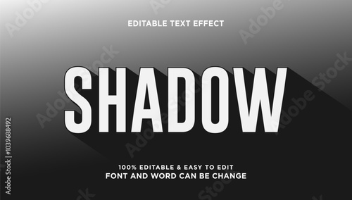 Editable vector shadow text effect