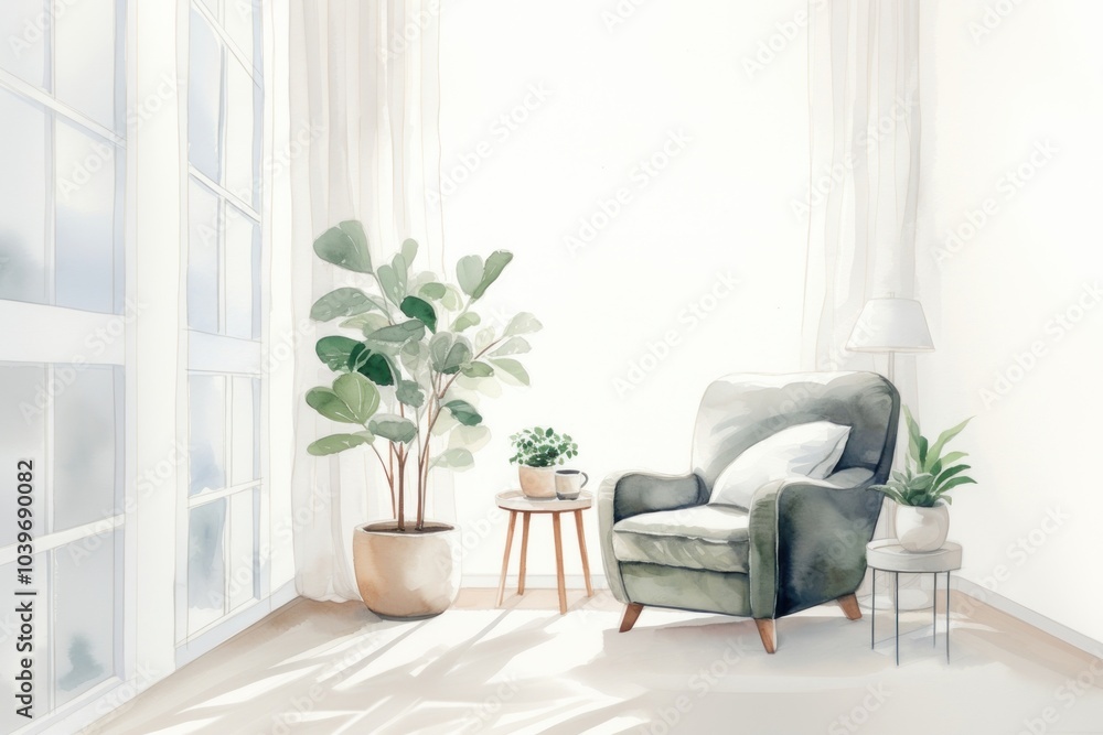 Fototapeta premium Architecture furniture armchair building.