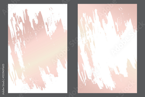 Watercolor or ink strokes in a grunge style banner template. Soft pink grunge design template with strokes. Perfect for adding an edgy and textured look to banners, posters, and creative designs. 