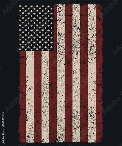 American flag t-shirt design vector illustration