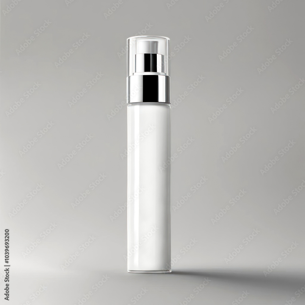 This sleek and modern cosmetic bottle showcases minimalist elegance with a sleek design This sleek and modern cosmetic bottle showcases minimalist elegance with a sleek design
