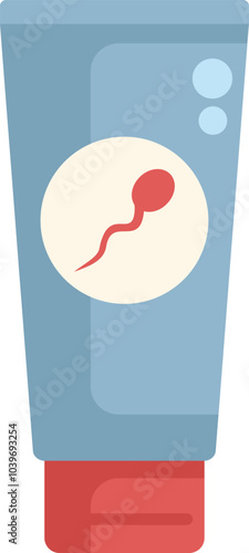 Sperm bank medical tube with spermatozoid inside for artificial insemination procedure