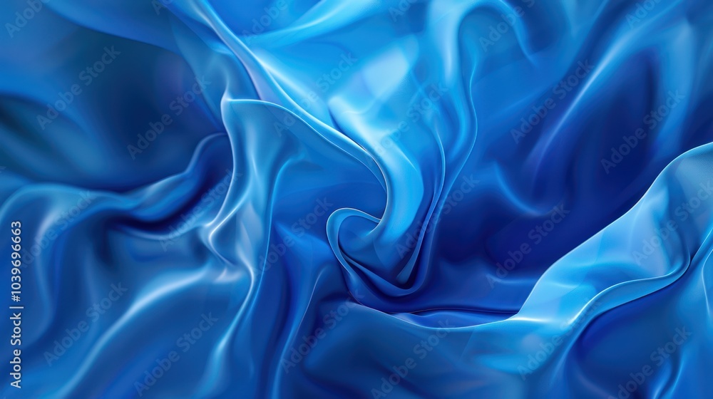 Obraz premium Abstract Blue Silk Drapery