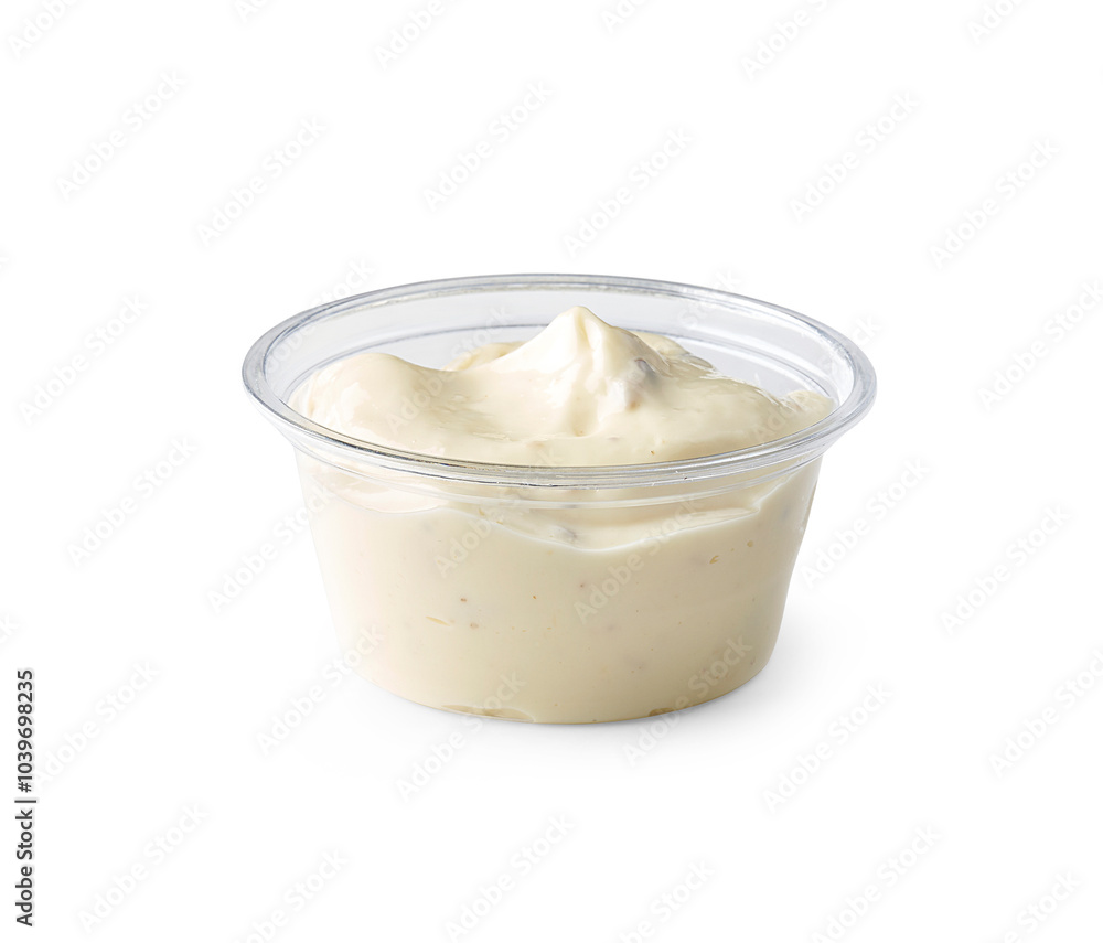 Sauce for potato and fried chips hamburger, white background and isolated. Sauce for potato and fried chips hamburger, white background and isolated.