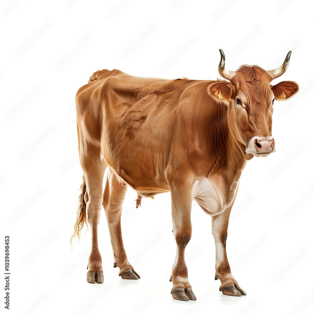 Australian cow isolated on white background Australian cow isolated on white background