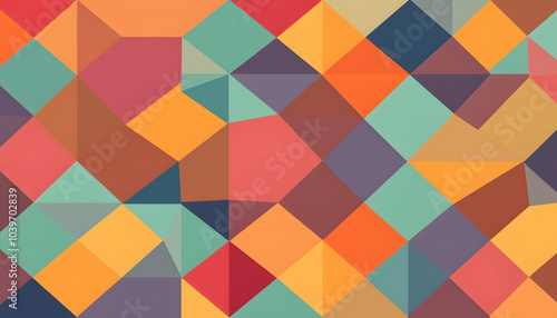Wallpaper Mural Artistic Scandinavian style poster in trending colors. Geometric pattern for web banner, decor of pillows in the interior, business presentations, corporate identity isolated with white highlights,  Torontodigital.ca