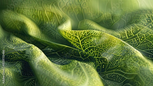 Lower epidermis tissue of pepper elder or shining bush plant Peperomia pellucida Selective focus image photo