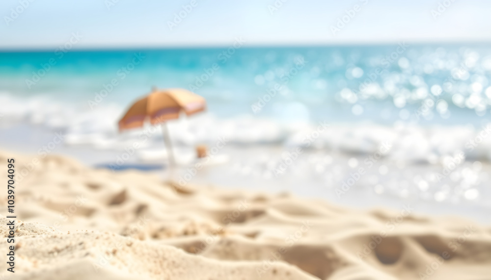 Beach And Sea - Summer Vacation On Sunny Sand With Glittering On Defocused Ocean - Focus In Foreground isolated with white highlights, png Beach And Sea - Summer Vacation On Sunny Sand With Glittering On Defocused Ocean - Focus In Foreground isolated with white highlights, png