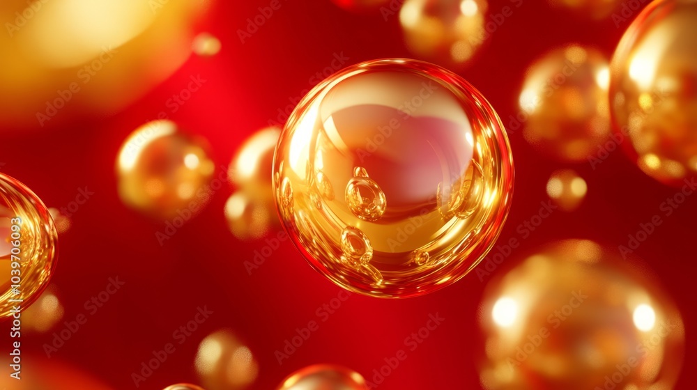 shiny transparent bubbles on red background
shiny transparent bubbles on red background