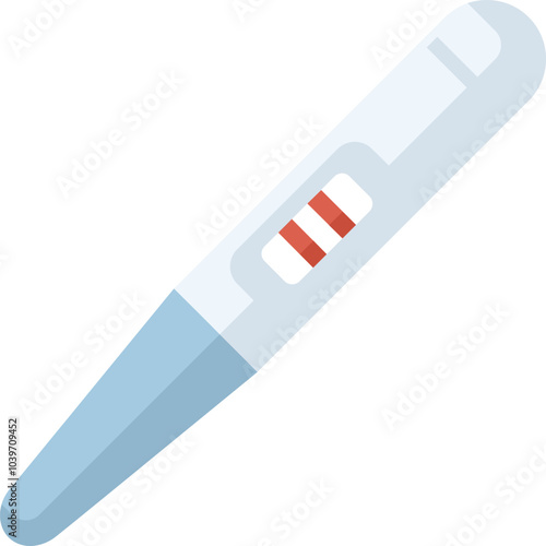 Positive pregnancy test showing two red lines for pregnant result