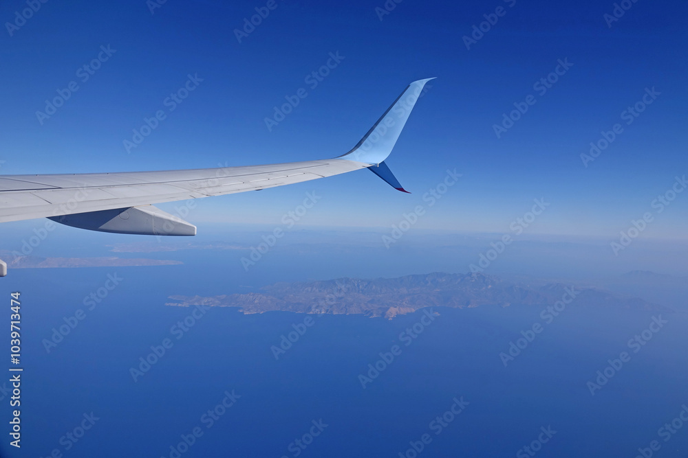 Fototapeta premium Blick aus einem Flugzeug