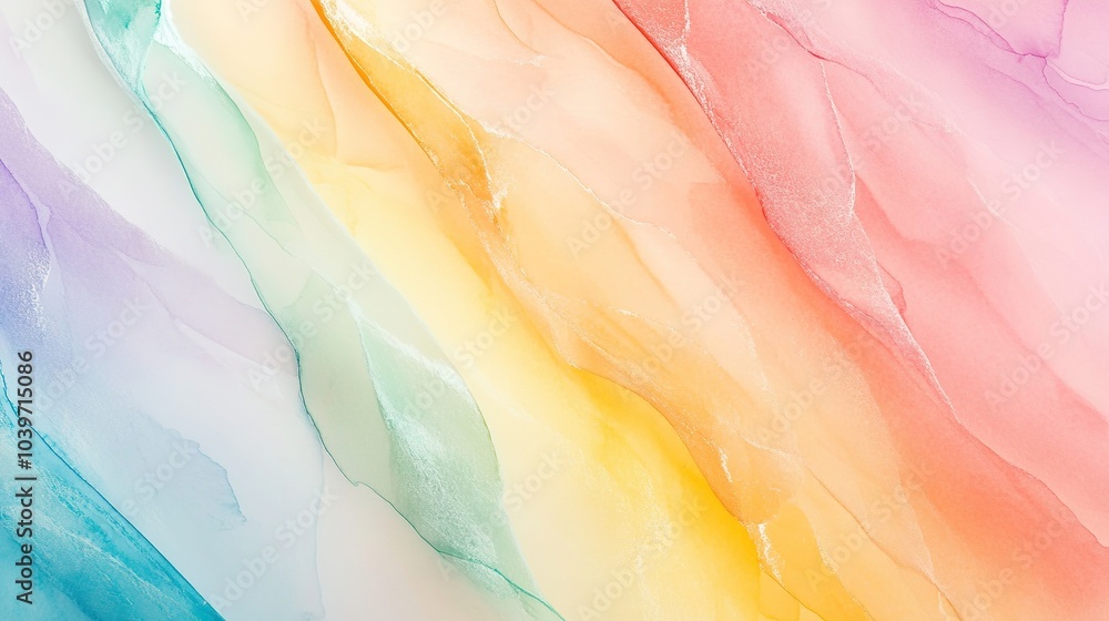 Ethereal Pastel Rainbow Watercolor Background with Subtle Gradients and Delicate Brush Strokes, Ideal for Elegant Design Projects and Holographic Rainbow Aesthetics Ethereal Pastel Rainbow Watercolor Background with Subtle Gradients and Delicate Brush Strokes, Ideal for Elegant Design Projects and Holographic Rainbow Aesthetics