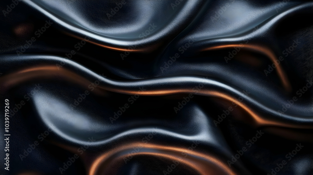 Fototapeta premium Dark Blue Leather Texture Abstract Background