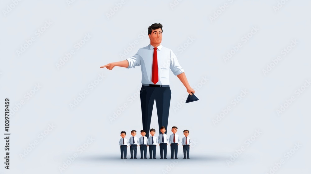 Leadership Concept with Clean Vector Background Leadership Concept with Clean Vector Background