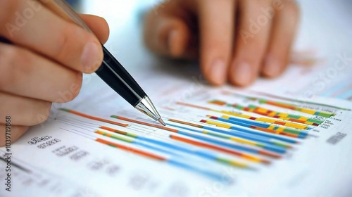 Business Analysis with Charts and Pen Engagement