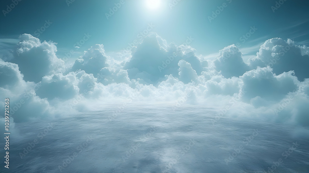 Obraz premium Abstract Cloud Sky Background - Beautiful 3D Rendered Cloudy Scene
