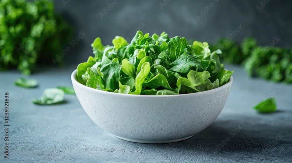 Vibrant Fresh Leafy Green Salad Served in a Simple White Bowl Presenting a Clean and Modern Aesthetic for Healthy Eating and Lifestyle Concepts Vibrant Fresh Leafy Green Salad Served in a Simple White Bowl Presenting a Clean and Modern Aesthetic for Healthy Eating and Lifestyle Concepts