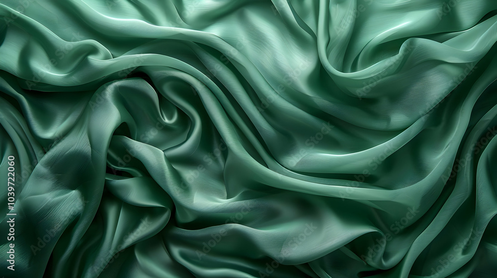 Obraz premium Abstract Green Fabric Texture Background