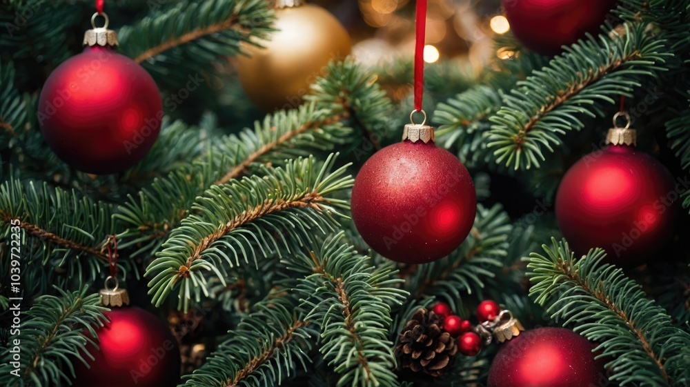 closeup view of a christmas tree background closeup view of a christmas tree background
