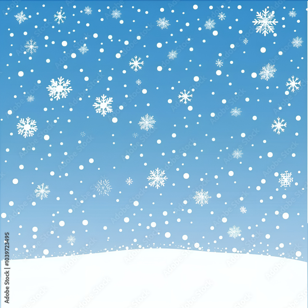background with snowflakes in winter, Generative AI background with snowflakes in winter, Generative AI