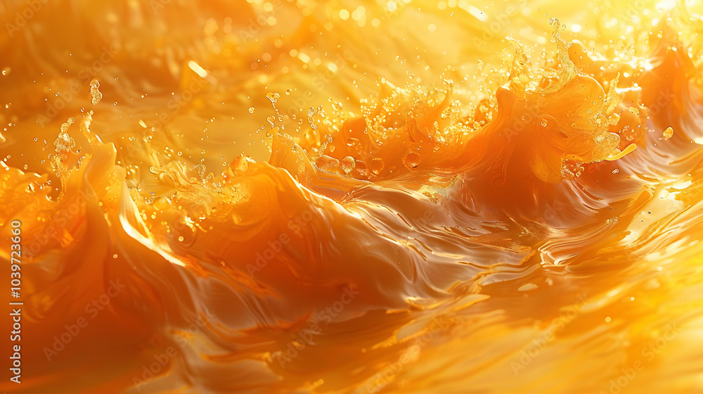 Orange Juice Splash - 3D Illustration Orange Juice Splash - 3D Illustration