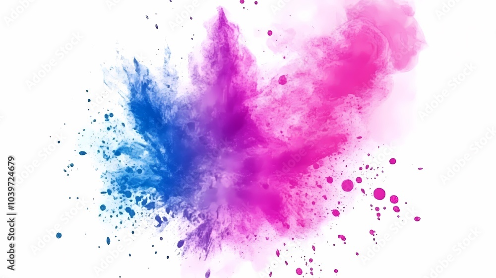 Fototapeta premium Abstract Pink and Blue Watercolor Explosion Background