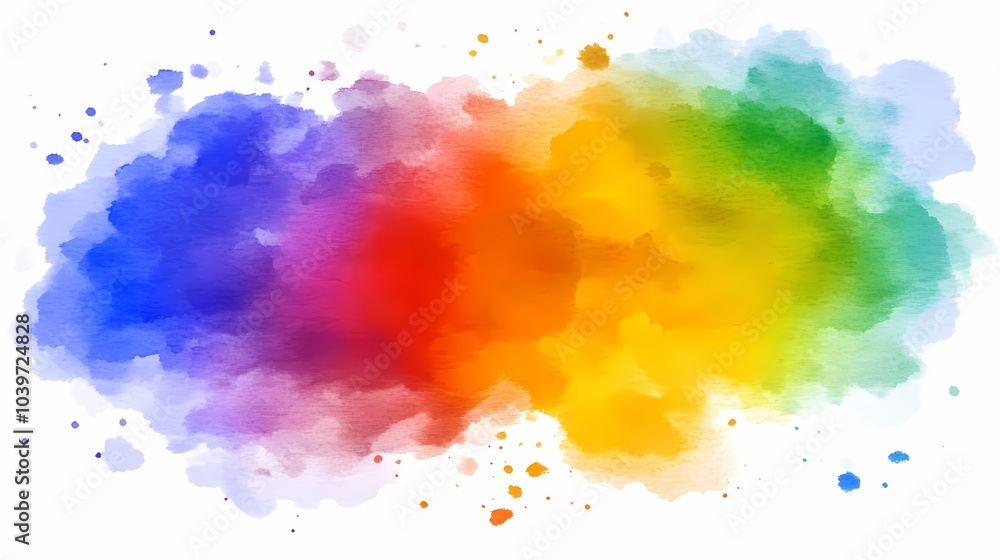 Abstract Watercolor Rainbow Background Design Abstract Watercolor Rainbow Background Design