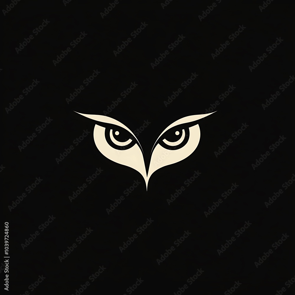 A pair of owl eyes against a black background, symbolizing wisdom, knowledge, and vision. A pair of owl eyes against a black background, symbolizing wisdom, knowledge, and vision.
