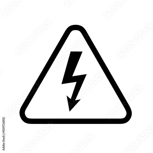 vector high voltage sign with simple design
