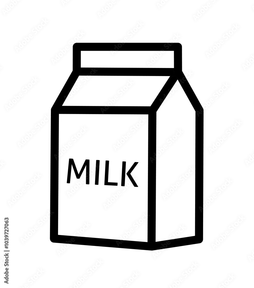 vector illustration of a milk carton with a simple design vector illustration of a milk carton with a simple design