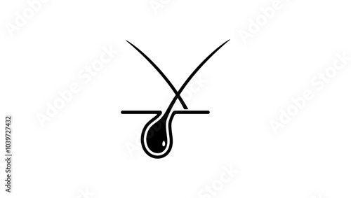 Dermatology logo, black isolated silhouette