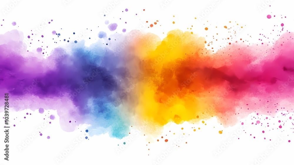 Abstract Watercolor Rainbow Gradient Background Abstract Watercolor Rainbow Gradient Background