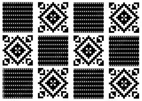 Abstract pattern, geometric ethnic pattern, Navajo seamless vector, Thai native ethnic art, American pattern pattern.