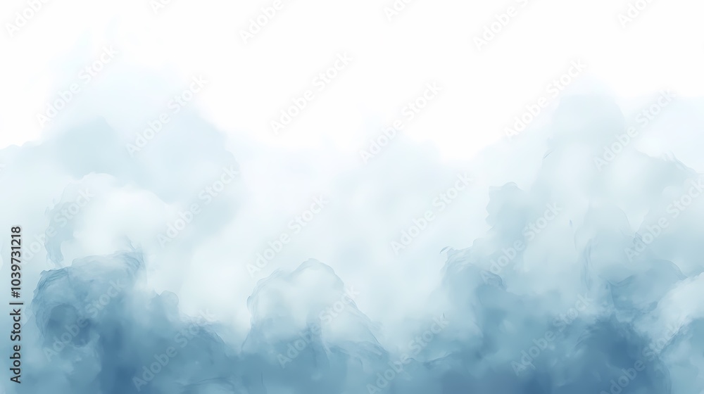 Fototapeta premium Abstract Blue and White Foggy Background