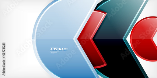 Free Download Glass reflective geometric round shapes background. Vector Illustration For Wallpaper, Banner, Background, Card, Book Illustration, landing page - GFXLoad