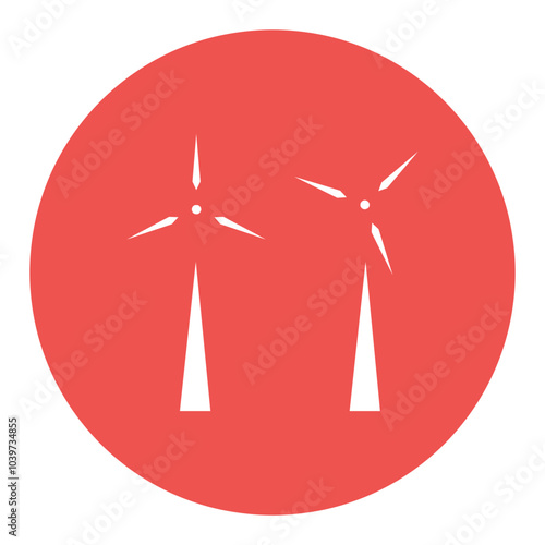 Windmill Landscape Icon