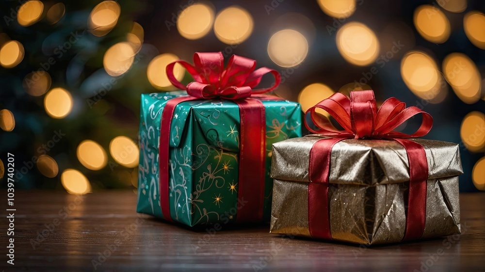 wrapped christmas presents with festive wrapped christmas presents with festive