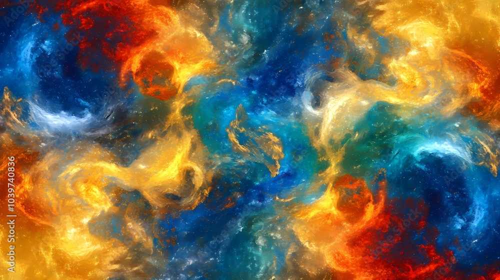 Abstract Cosmic Nebula Swirling Colors Galaxy Background Space Art Abstract Cosmic Nebula Swirling Colors Galaxy Background Space Art