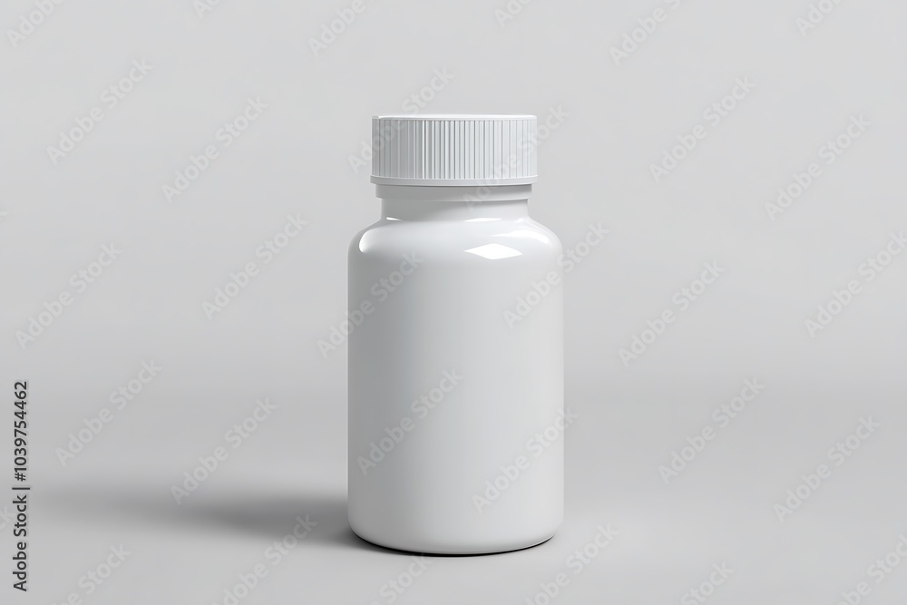 3d rendering, white medicine bottle, pill bottle, Generative Ai 3d rendering, white medicine bottle, pill bottle, Generative Ai