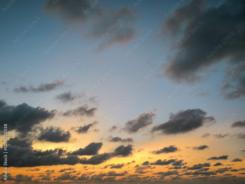 Fototapeta premium sunset in the clouds on summer