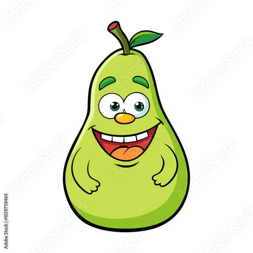 funny pear cartoon