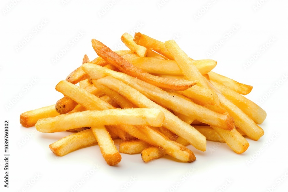 French fries isolated on white background. French fries isolated on white background.