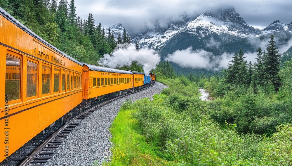 A train traveling down train tracks next to a forest 