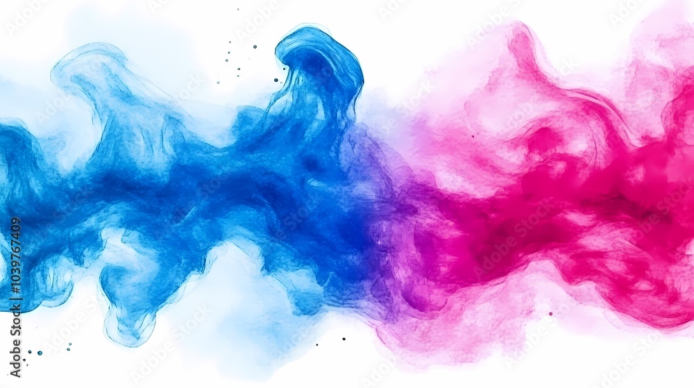 Abstract Watercolor Background with Blue and Pink Swirls Abstract Watercolor Background with Blue and Pink Swirls