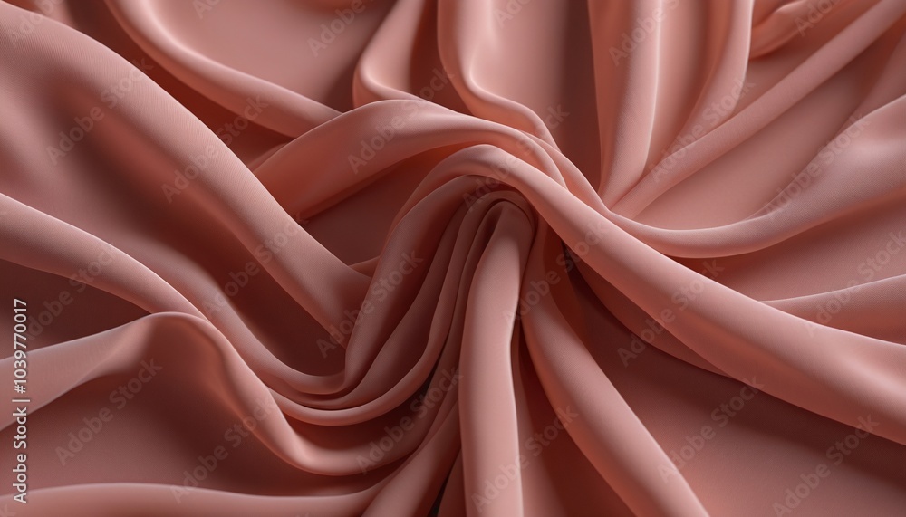 Fototapeta premium A flowing georgette fabric gently billowing, showcasing its sheer quality and delicate drape, ideal for blouses and evening gowns, Generative AI