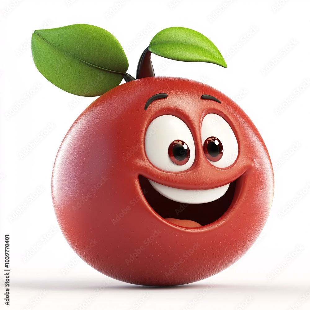 Obraz premium A cartoon jujube with a cheerful face