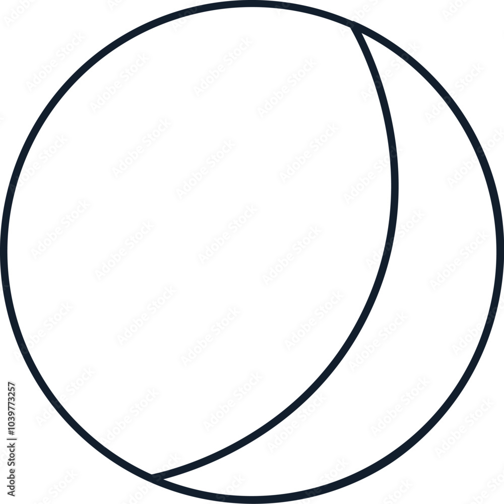 Vector illustration of moon phase in linear style. Science, discovery, and space symbol. Astronomy and cosmos element. The icon is perfect for web design, decorative elements, print, stickers, or soci Vector illustration of moon phase in linear style. Science, discovery, and space symbol. Astronomy and cosmos element. The icon is perfect for web design, decorative elements, print, stickers, or soci