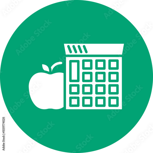 Calorie Count glyph circle icon