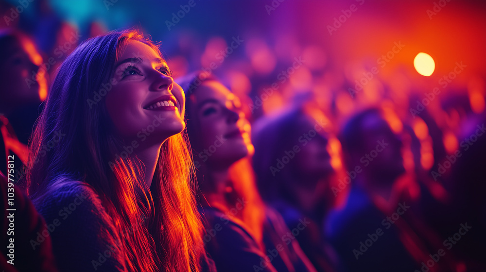 Audience enjoying a live performance or event Audience enjoying a live performance or event